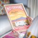 a vintage style campervan framed print