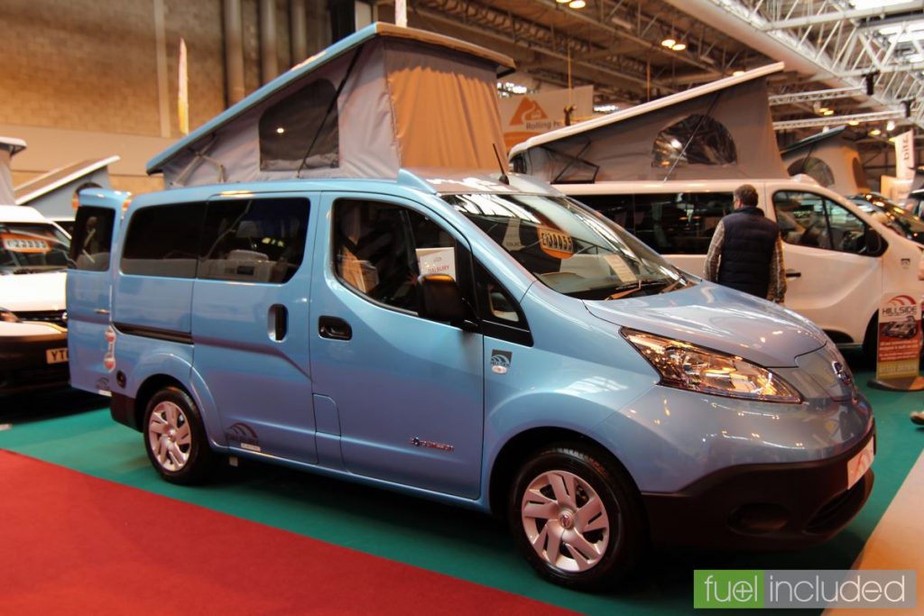 A Dalbury e electric camper at a show on display