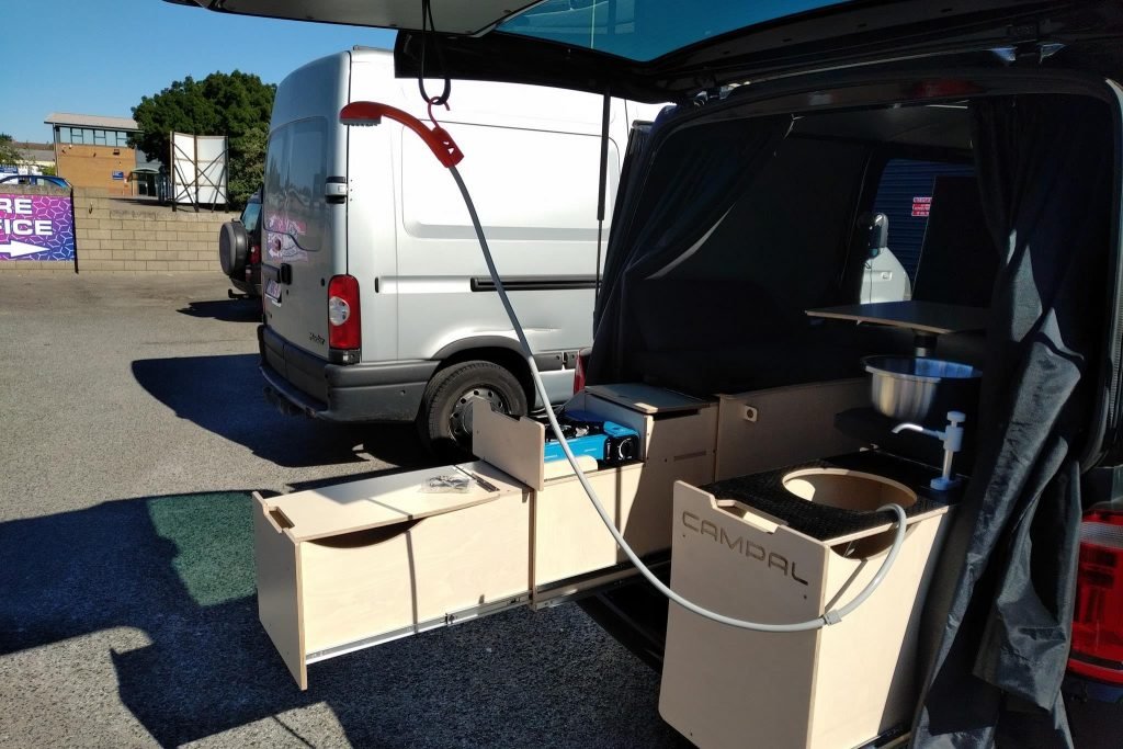 raised campervan shower