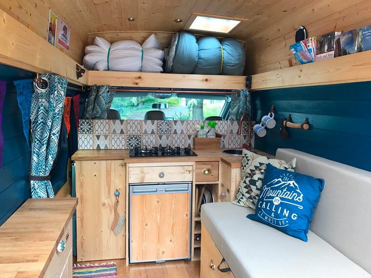 transit connect camper kitchen setup